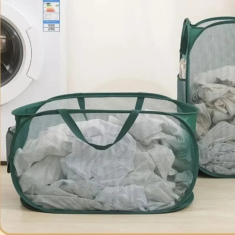 Pop-Up Mesh Laundry Hamper