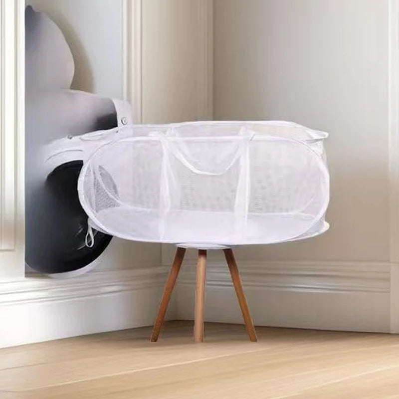 Pop-Up Mesh Laundry Hamper