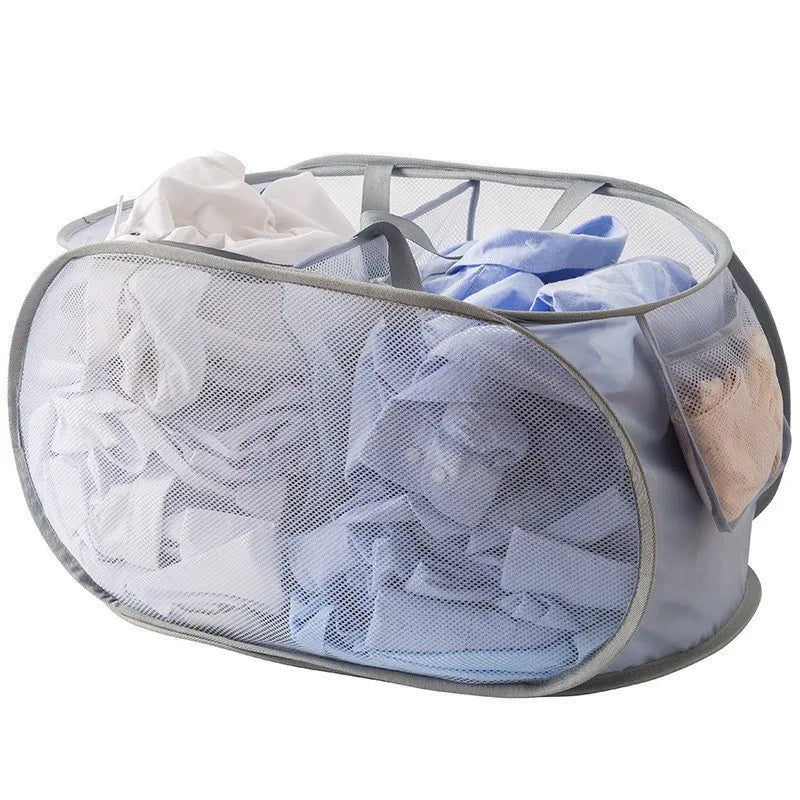 Pop-Up Mesh Laundry Hamper