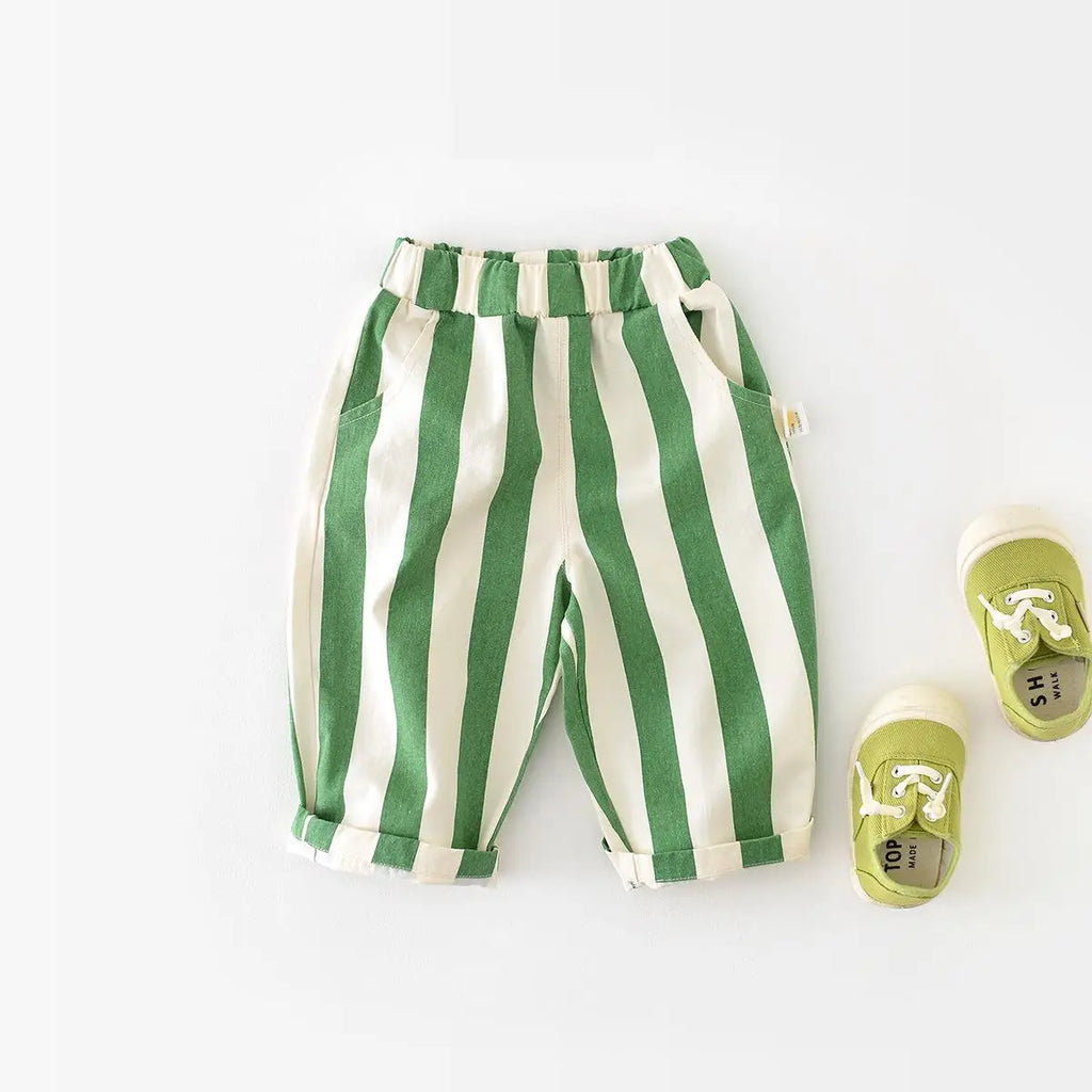 Children Loose Striped Casual Pants