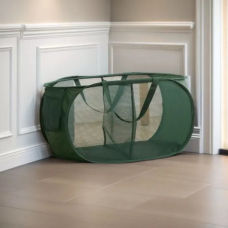 Pop-Up Mesh Laundry Hamper