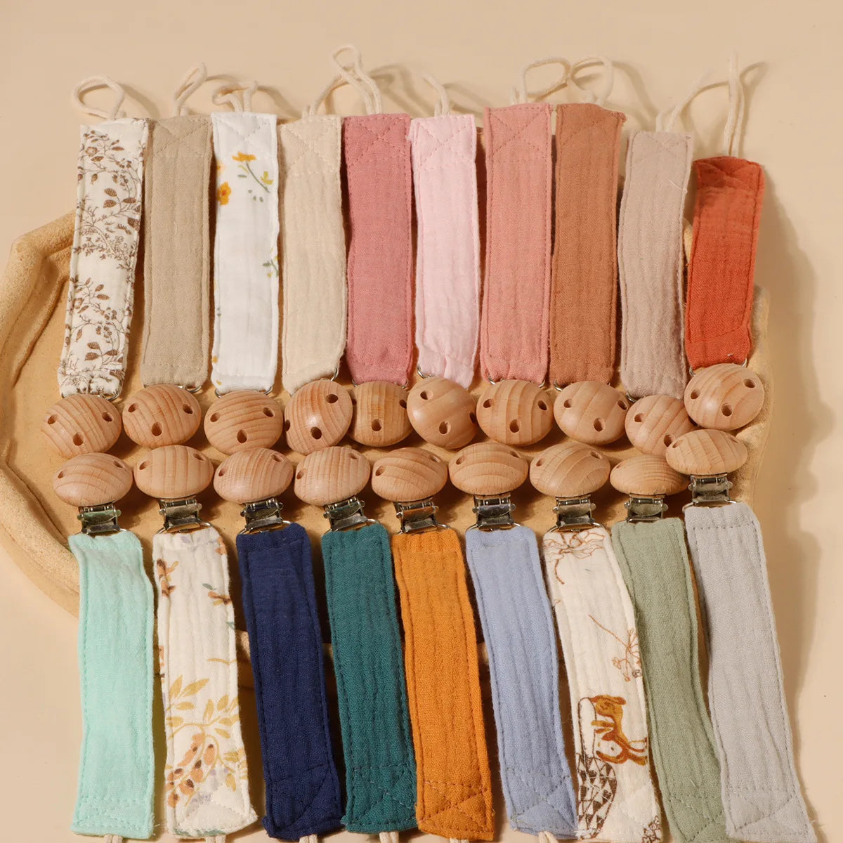 Beechwood Double-Layer Pacifier Clip