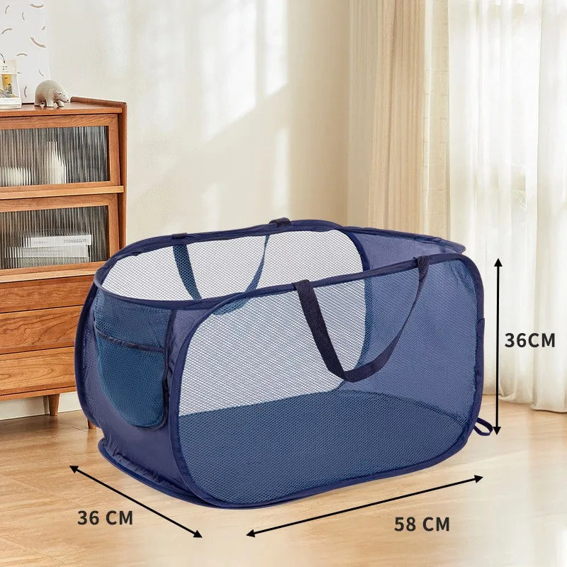 Pop-Up Mesh Laundry Hamper