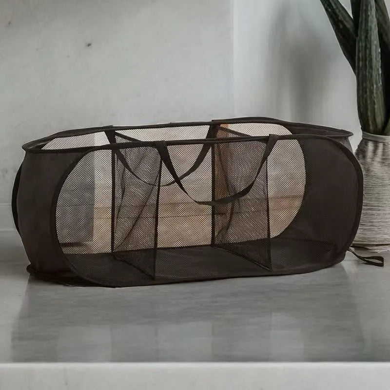Pop-Up Mesh Laundry Hamper