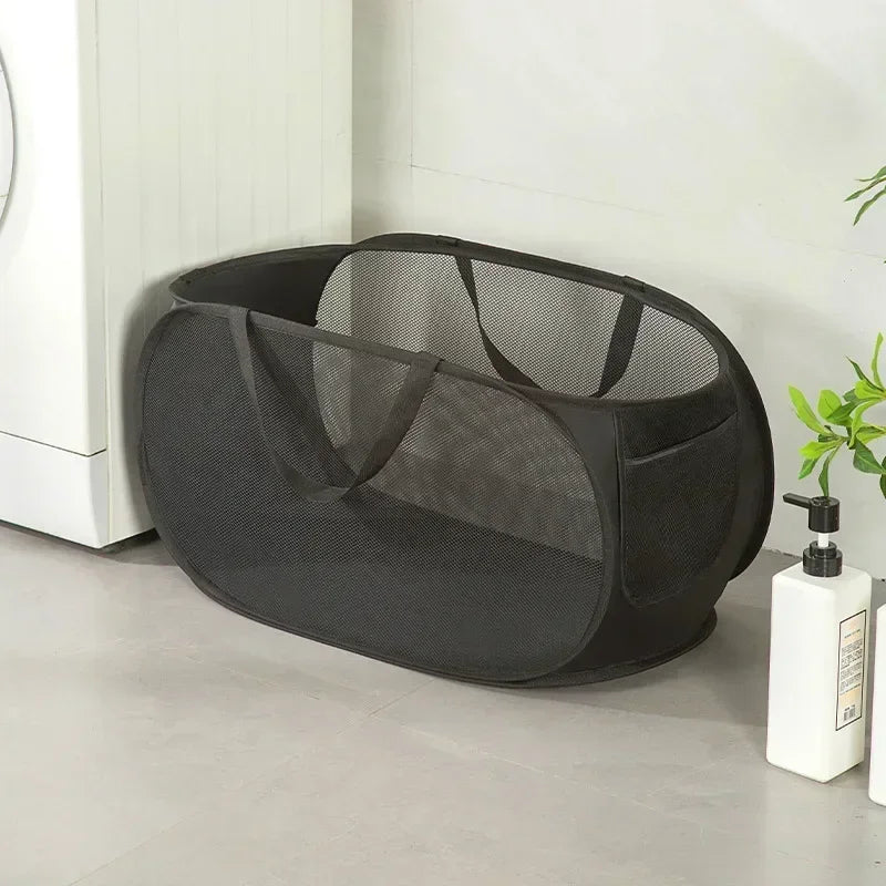 Pop-Up Mesh Laundry Hamper