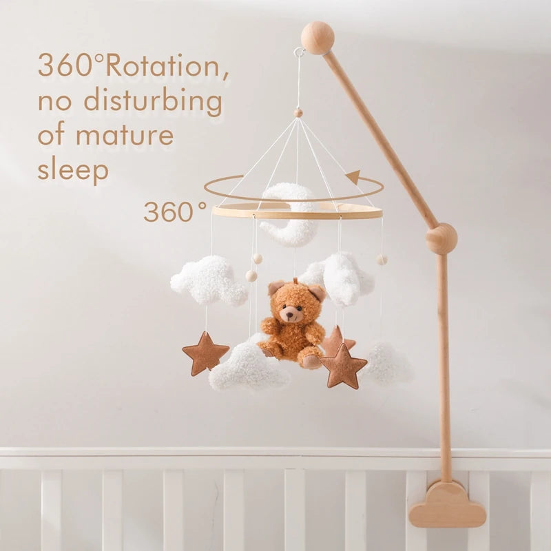 Nordic Wooden Bed Mobile