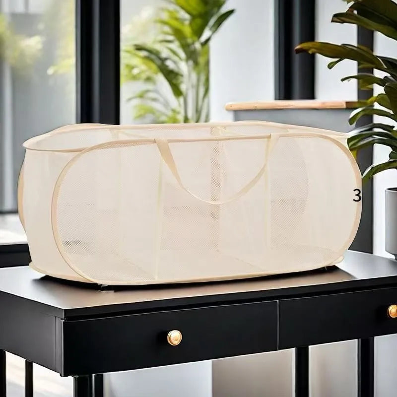 Pop-Up Mesh Laundry Hamper
