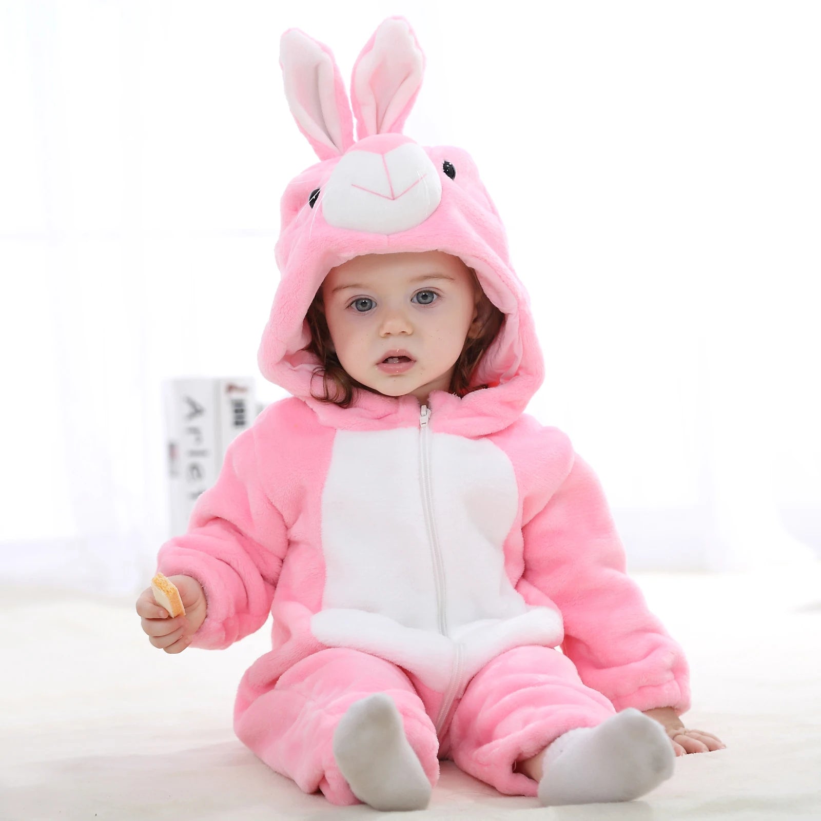 Cartoon Flannel Baby Rompers