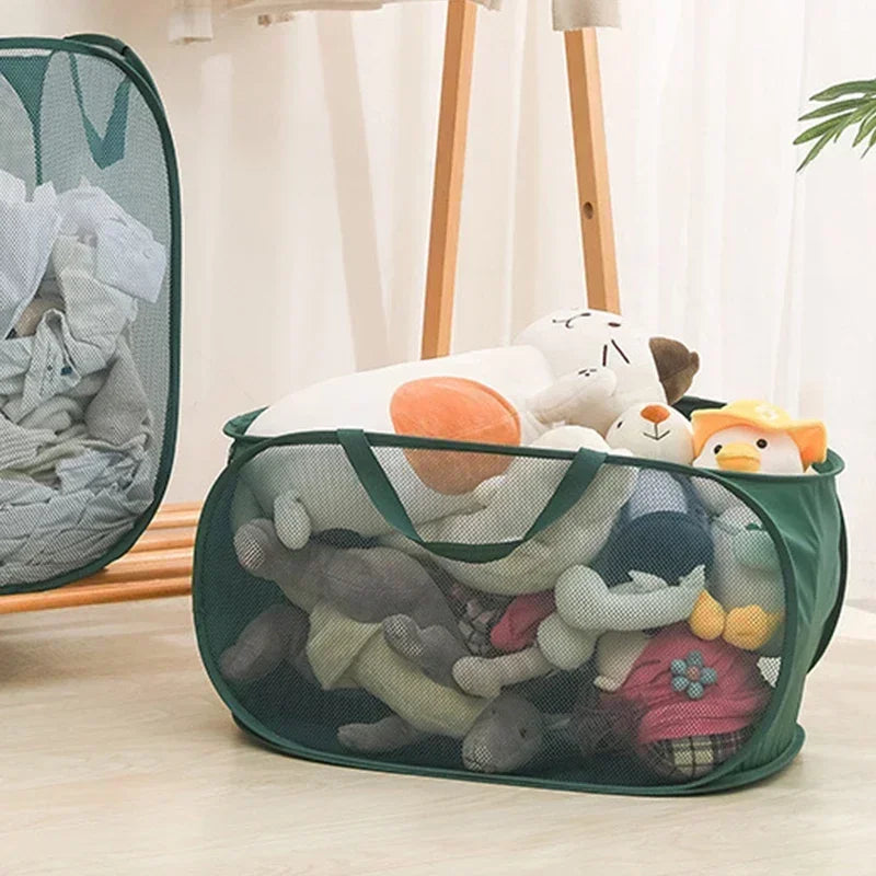 Pop-Up Mesh Laundry Hamper