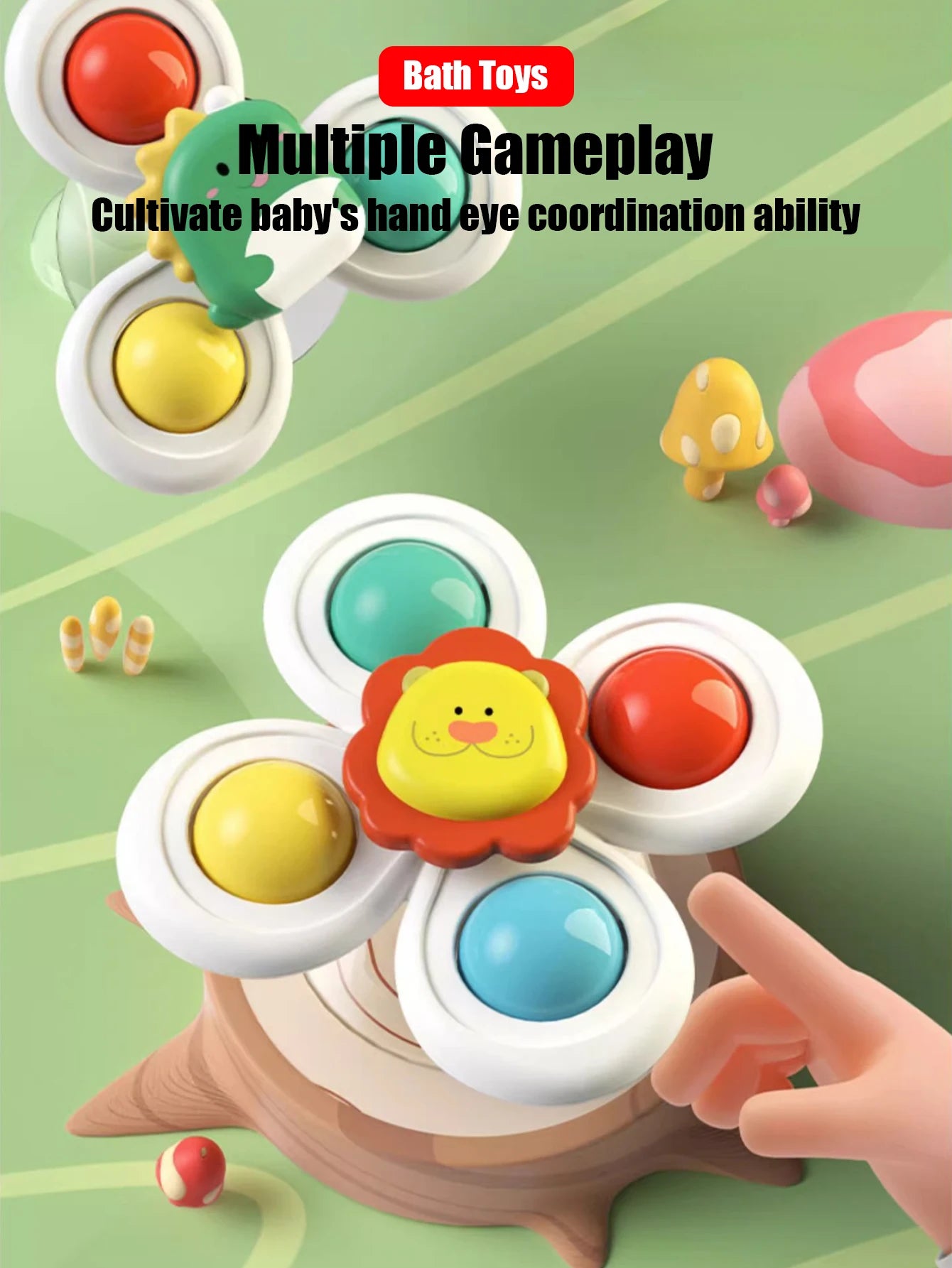 Kinetic Sensory Spinners Bath Toy