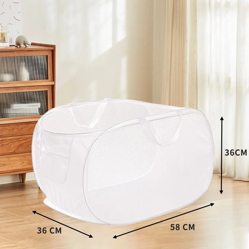 Pop-Up Mesh Laundry Hamper