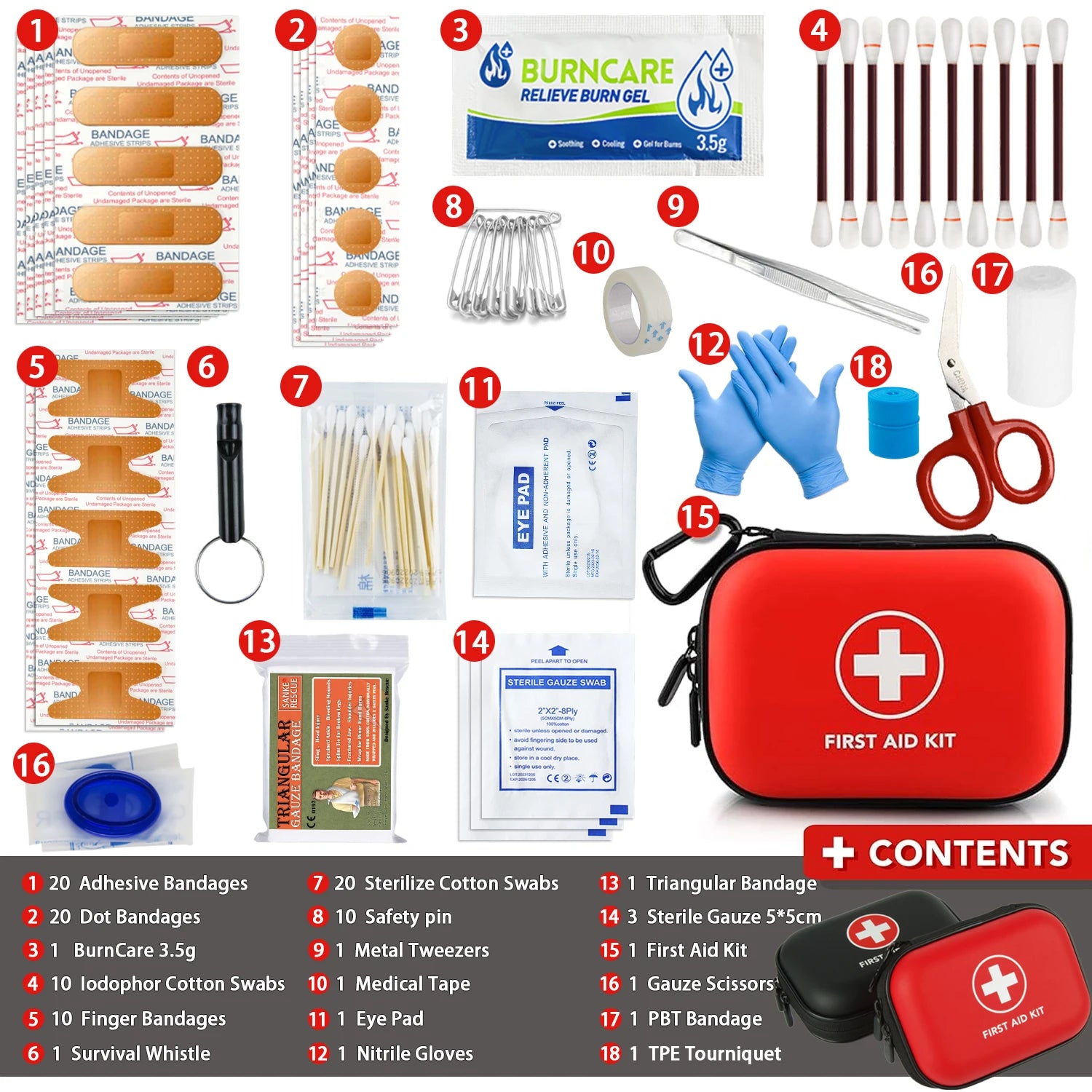Portable Emergency First Aid Kit