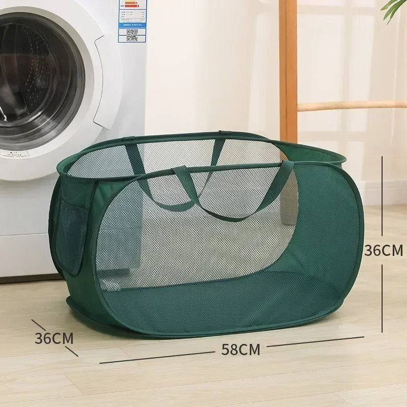 Pop-Up Mesh Laundry Hamper