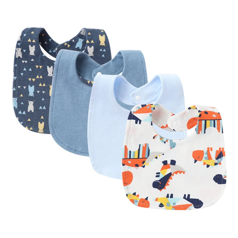4Pcs Baby Bibs Burp