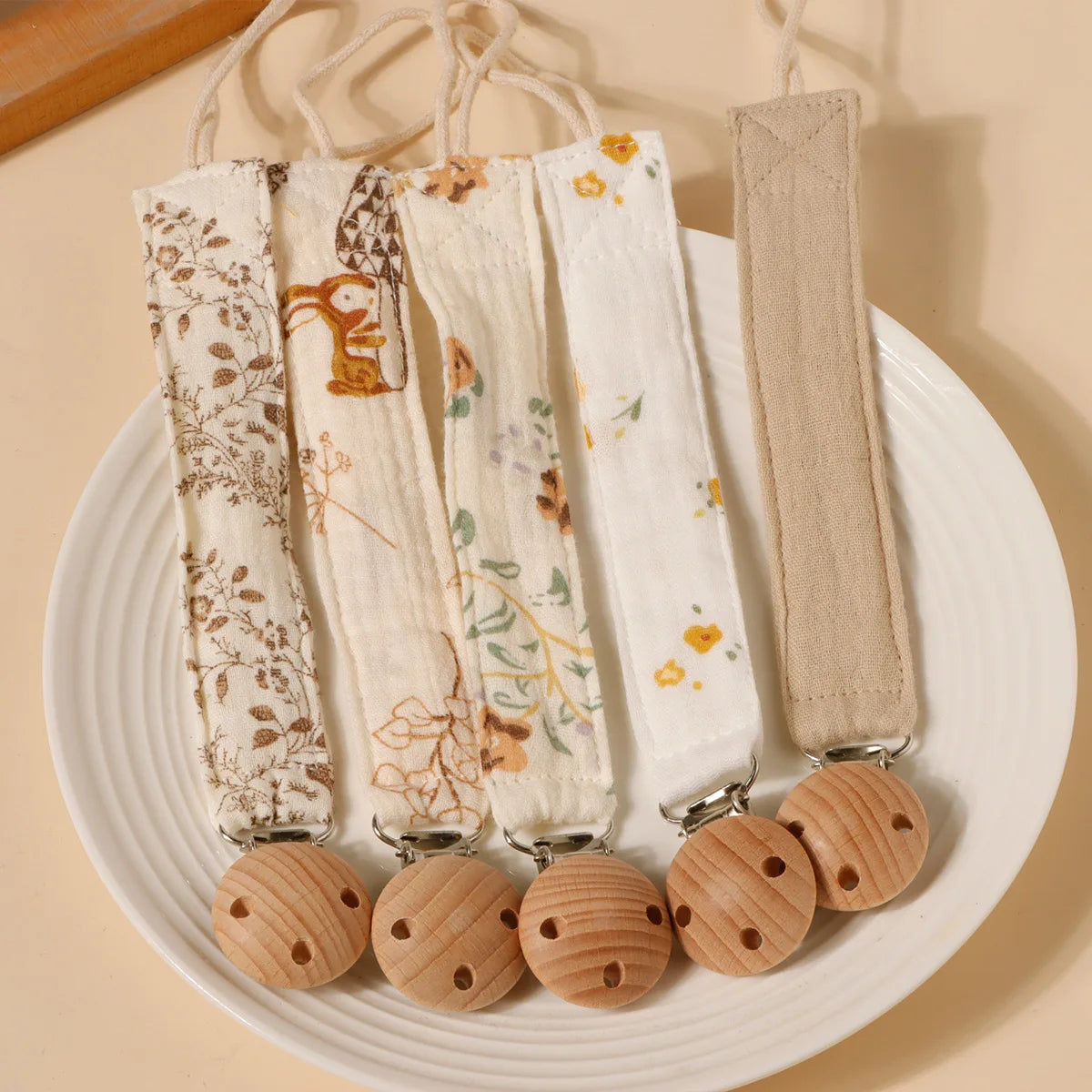 Beechwood Double-Layer Pacifier Clip