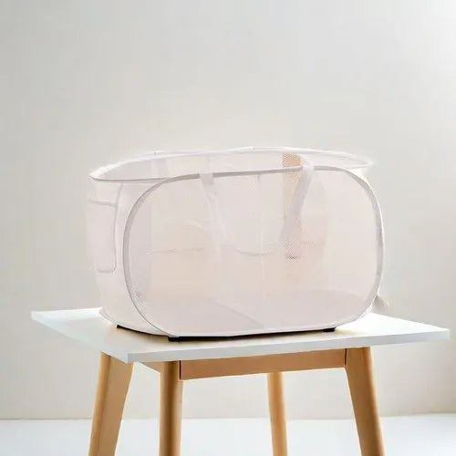Pop-Up Mesh Laundry Hamper