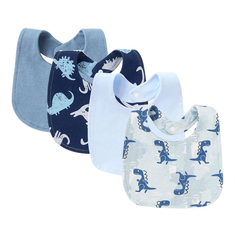 4Pcs Baby Bibs Burp